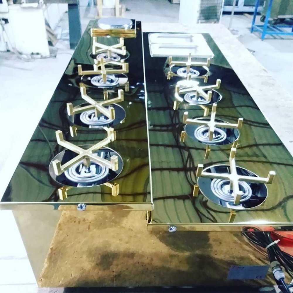 Elektirikli Isıtmalı Otomatik Dönerli Künefe Pişirim Makinesi Gold resimi