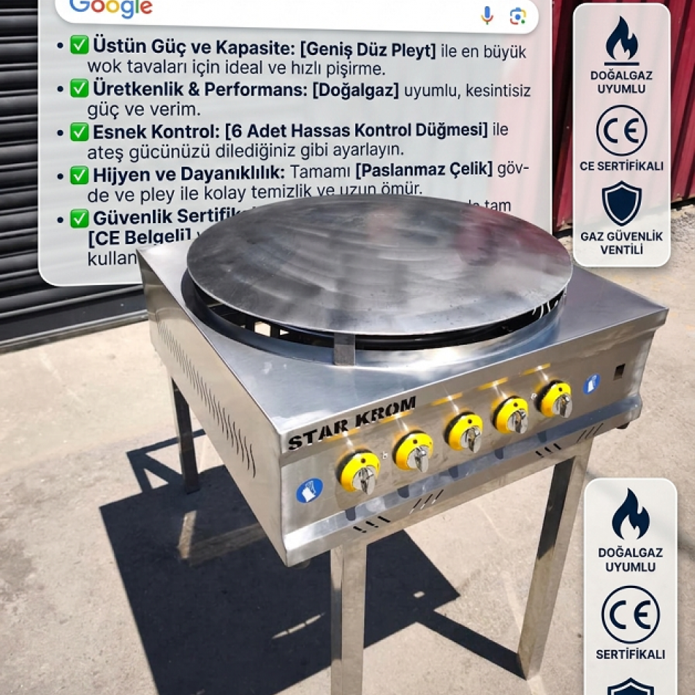 Katmer Pişirim Ocağı 5 Yanışlı resimi