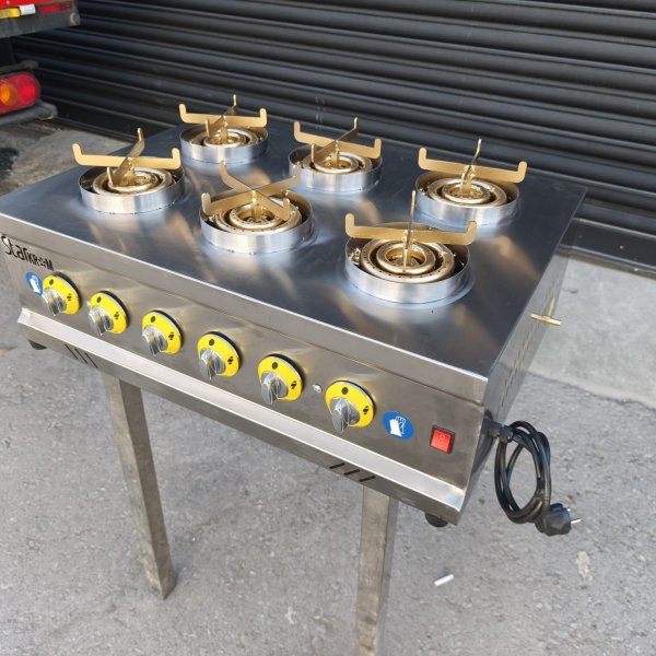 Künefe Pişirim Ocağı Otomatik 6 Gözlü